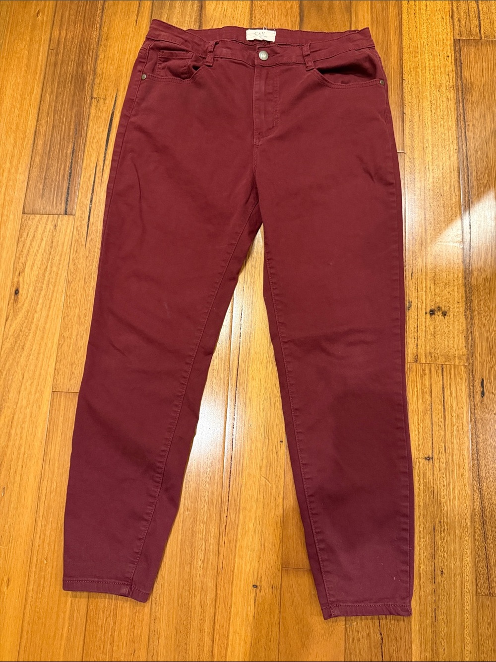 Chelsea & Violet Wine-Colored Jeans